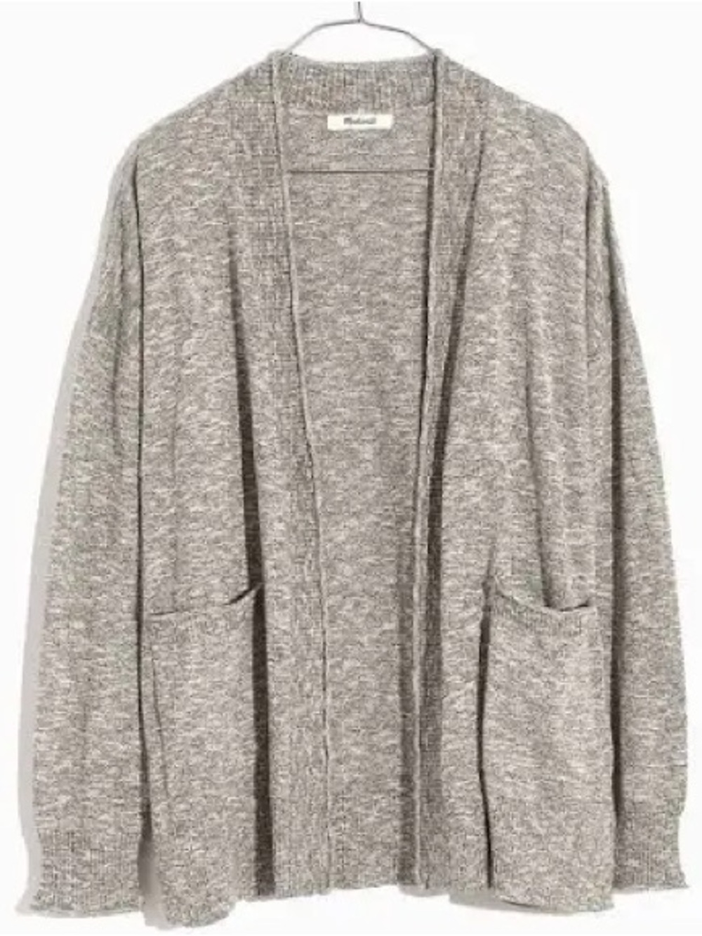 Madewell Marled Bradley Cardigan Sweater in Grey (XS)